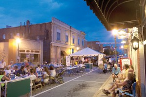Once a dangerous place to be, good times now abound in Seneca’s Ram Cat Alley. (Photo/Robert Clark)