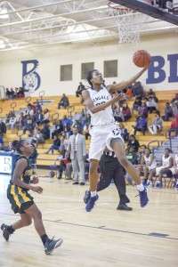 Lauren Harley cruises in for the layup. (Photo/Kristy Kimball Massey)