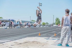 Akyel Richmond soars into first place. (Photo/Jason Arthur)