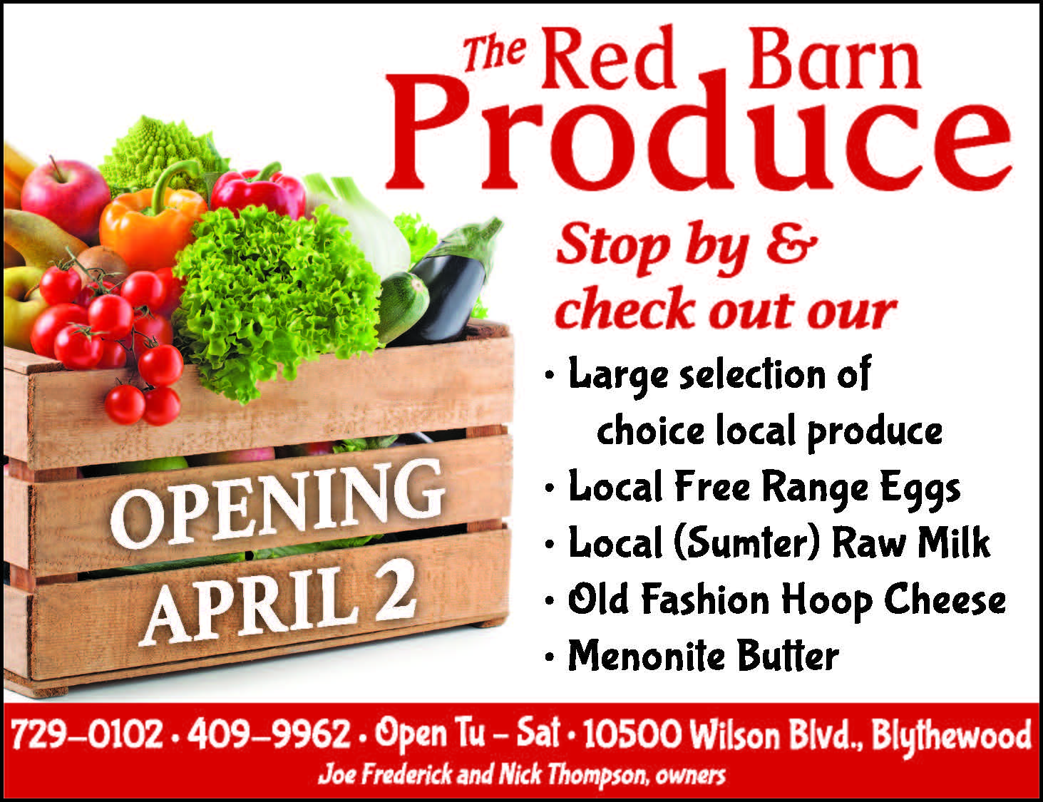 Red Barn Produce The Voice of Blythewood & Fairfield County