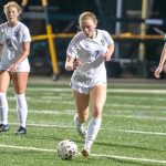 Regan Flynn (7) and Mia Hendry both had hat tricks in the 8-0 win over Sumter.